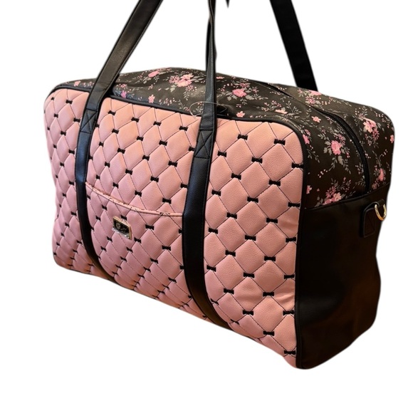 Luv Betsey by Betsey Johnson Quilted Floral Weekender Duffel Bag - Picture 7 of 15